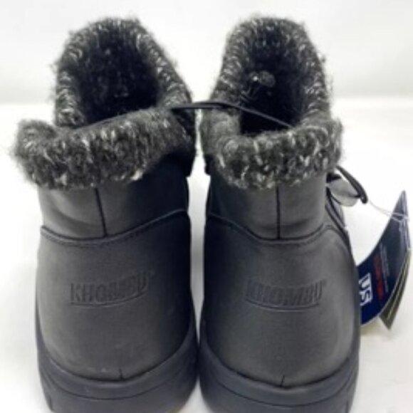 Khombu Billie Winter Ankle Boot Black Size 6 - Picture 4 of 6